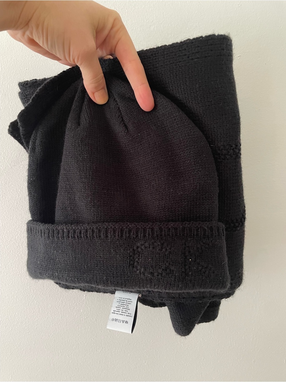 Calvin Klein Logo Knit Hat & Scarf Set OS